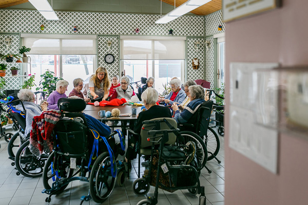 events Elderly Women Knitting at Grove Park